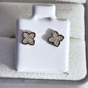 Gold and Silver Dainty Small Flower Stud Earrings